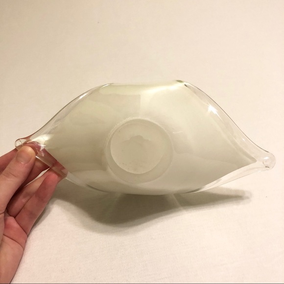 Crystal Clear Murano Style Glassware Candy Dish - Picture 4 of 7